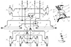 Гидротрасса на культиваторную часть 73.00.810 для ALCOR 7,5 и 73.00.810-01 для ALCOR 10