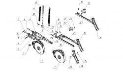 Поводковая группа сеялки СЗТ-5,4PREMIUM
