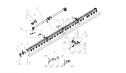 Валы подъема сошников сеялки ASTRA-3,6B:СЗ-3,6А
