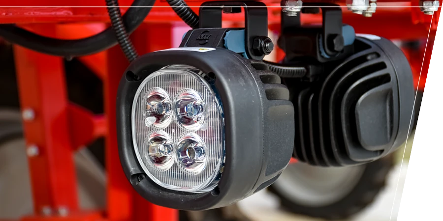 LIGHTING - For work at night, the sprayer is equipped with spotlights