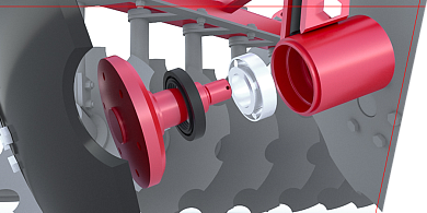 Конструкція ступиці ріжучого вузла