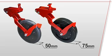 2 sets of press wheels available in a choice of 